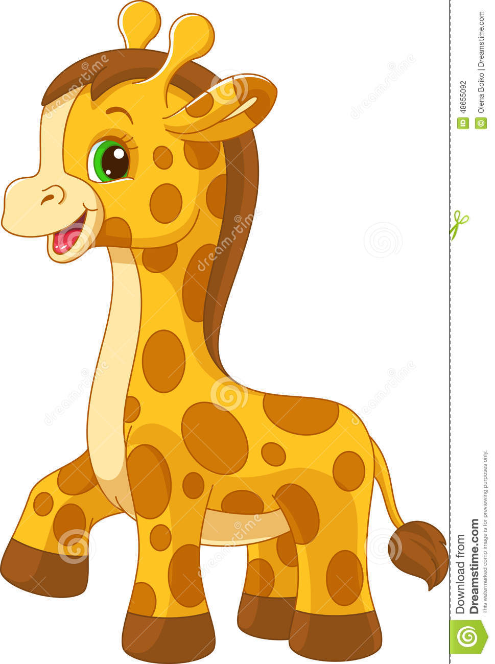 小的长颈鹿玩具 向量例证. 插画 包括有 48655092